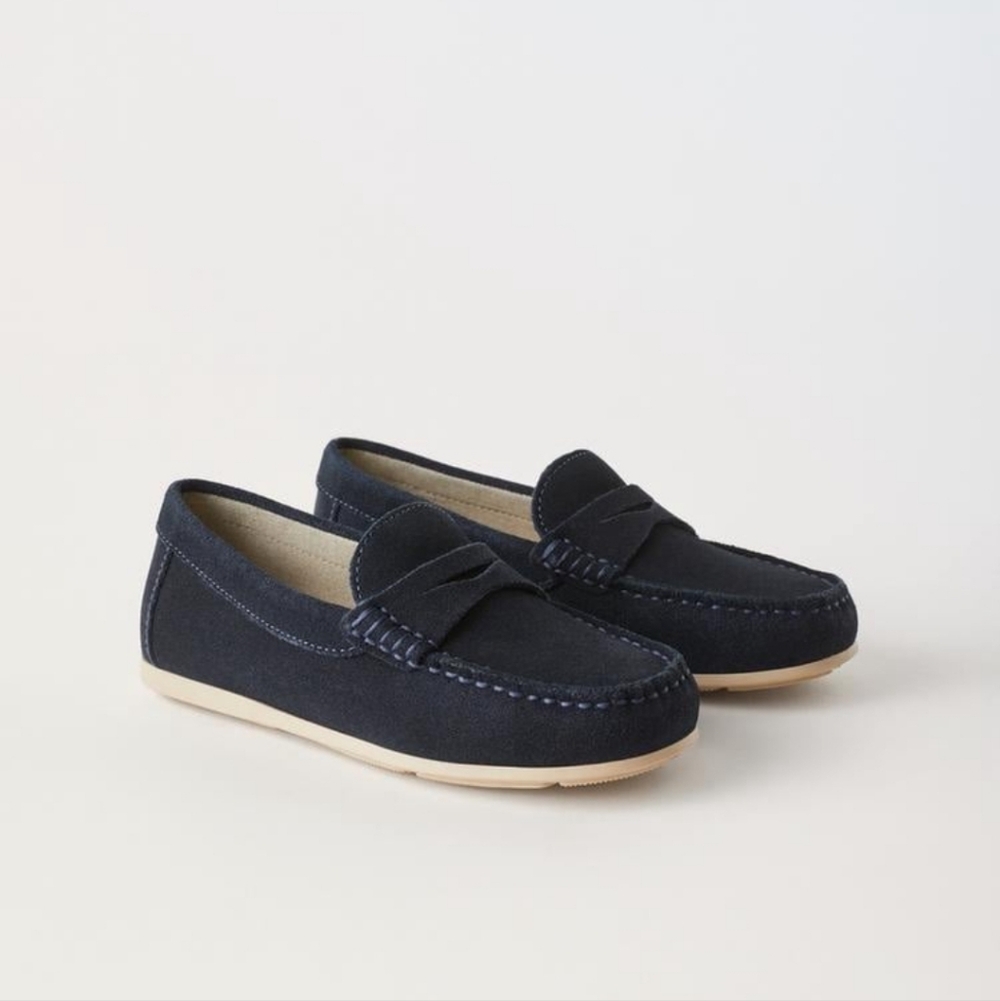 ZARA KIDS LEATHER LOAFERS SIZE 2 EUR 33